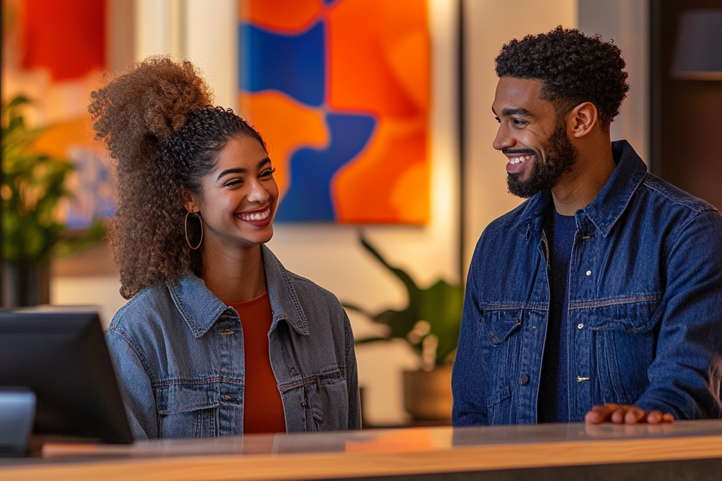 carlijn0729_A_realistic_photograph_of_two_hotel_guests_smilin_164e30dc-dba1-4ced-946d-6ba157be1d64_1-1